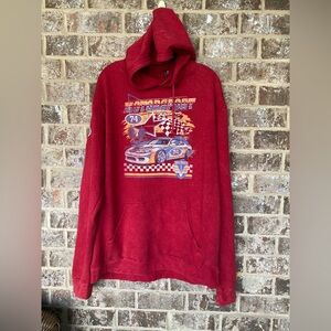 New Social Culture Pullover Hoodie Size XL 17- 17 1/2 Slim Red Motor Sports #74